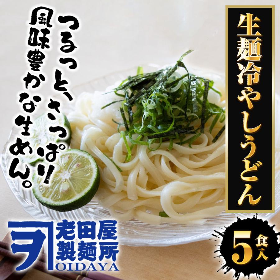 生麺冷やしうどん 5食 生めん ざるうどん 冷やしうどん 饂飩 ウドン ポスト投函 生麺 簡単 歳末 お歳暮 年末グルメ 贈答 迎春 | おさかな問屋 魚奏 | 01