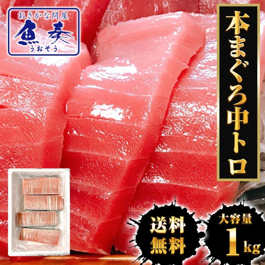 本まぐろ中トロ 柵 1kg まぐろ マグロ 鮪 短冊 蓄養 地中海 本マグロ 本鮪 黒まぐろ 黒マグロ 中とろ 土用丑 中元 ギフト スタミナ 取寄せ の商品画像