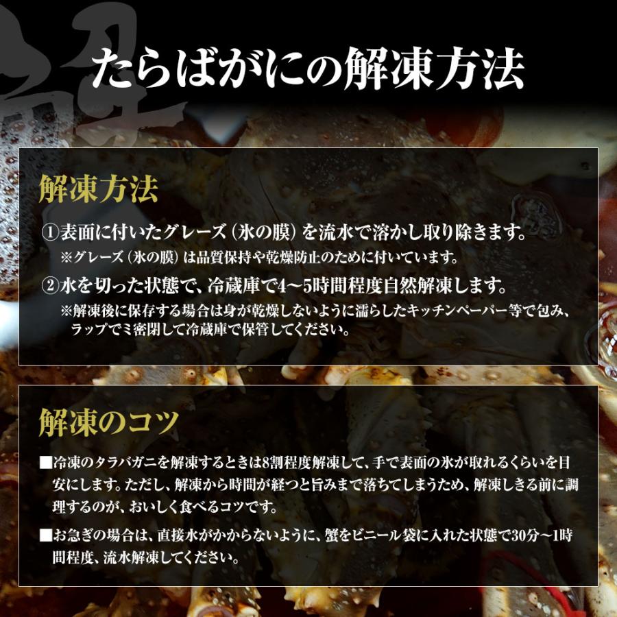 メガサイズ 生たらばかに 10Ｌ なんと約2500ｇ 超極太 セクション 1肩 特大サイズ かに カニ 蟹 歳末 お歳暮 年末グルメ 贈答 迎春 | おさかな問屋 魚奏 | 09