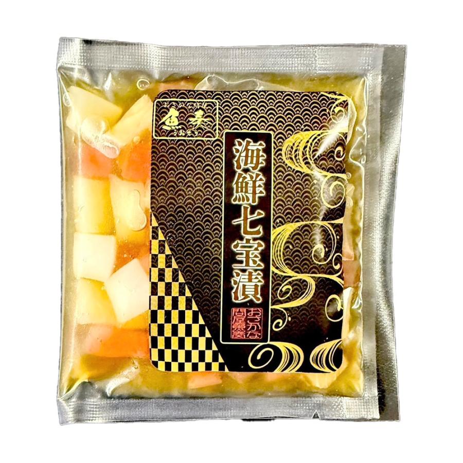 海鮮七宝漬 90ｇ×4パック 海鮮丼の具 流水解凍 鮪 烏賊 鯛 八町 環八 平目 縞鰺 7種の海鮮 簡単便利 歳末 お歳暮 年末グルメ 贈答 迎春 | おさかな問屋 魚奏 | 17