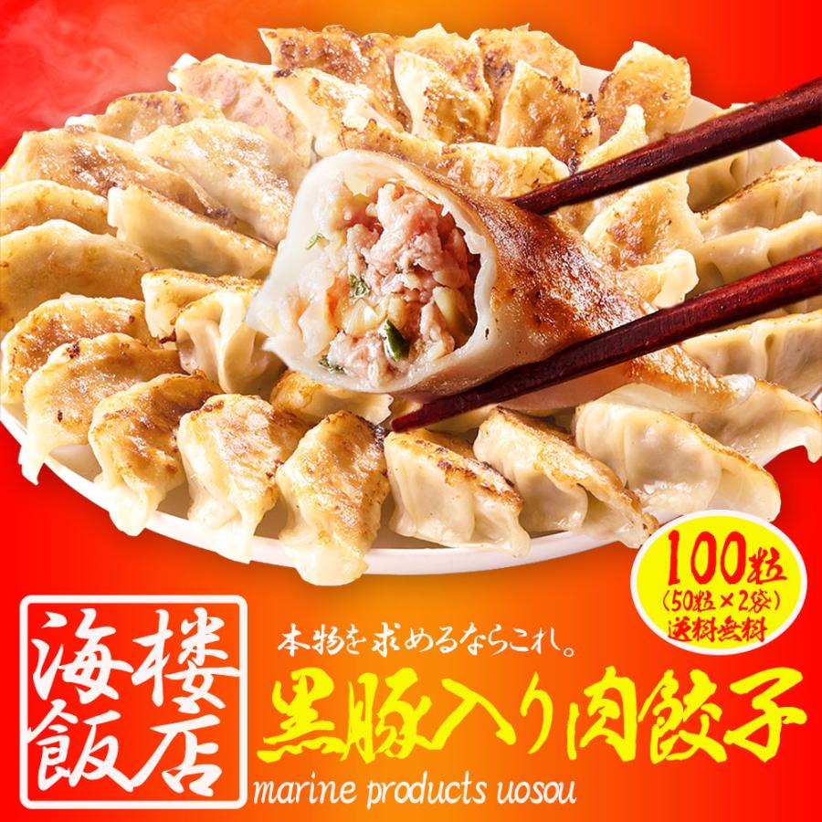 究極の餃子 100粒（50粒×2袋） 国産 黒豚入り 餃子 ぎょうざ ギョウザ ギョーザ 生餃子 冷凍餃子 ポイント利用 お試し商品 サンプル | おさかな問屋 魚奏