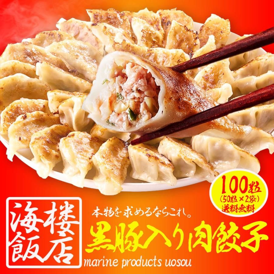 究極の餃子 100粒（50粒×2袋） 国産 黒豚入り 餃子 ぎょうざ ギョウザ ギョーザ 生餃子 冷凍餃子 ポイント利用 お試し商品 サンプル | おさかな問屋 魚奏 | 01