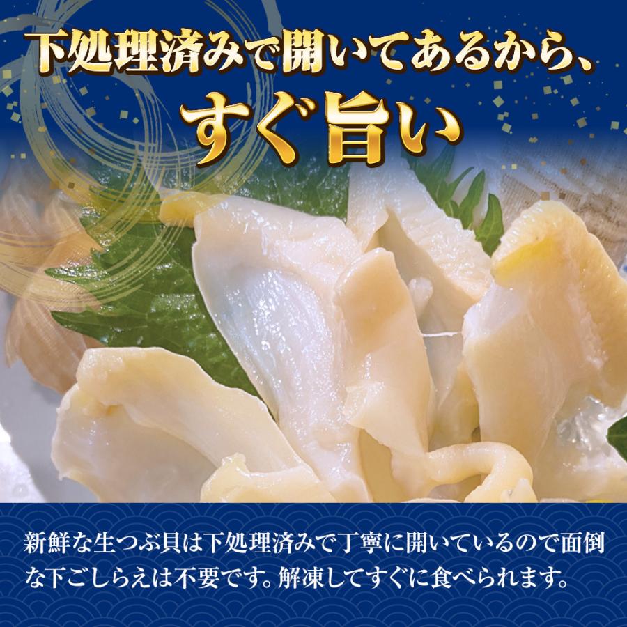 つぶ貝むき身 500ｇ ツブ貝 粒貝 ツブ貝 開き 生食用 ロシア産 送料無料 つぶがい貝 寿司ネタ 炙り 歳末 お歳暮 年末グルメ 贈答 迎春 | おさかな問屋 魚奏 | 05