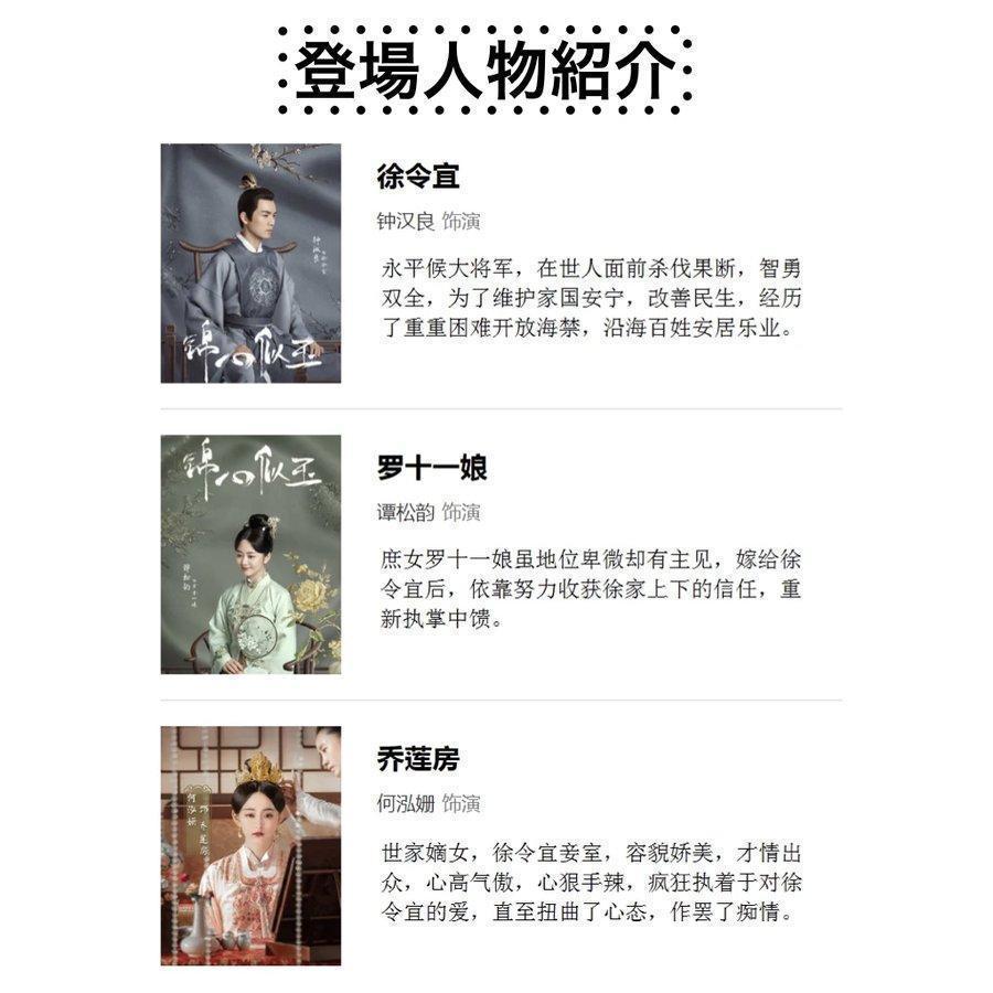 中国ドラマ錦心似玉中国版DVD　ウォレスチョン（鐘漢良）タンユンソン(譚松韻）主演！ 華流グッズストア