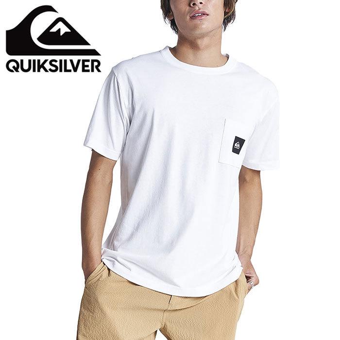新作入荷 クイックシルバー ロゴプリント 半袖 ポケットtシャツ メンズ サーフ Quiksilver Qst2206 ホワイト Bestdream Store