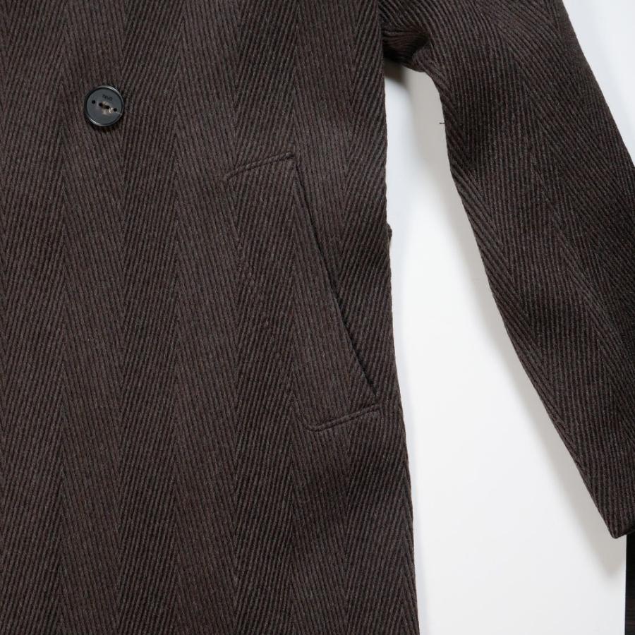 hevo イーヴォ メンズ ダブルコート BRINDISI ブリンディシモ トレンチコート ウール×コットン ヘリンボーン ビジネス アウター 1205brin794 国内正規品の画像