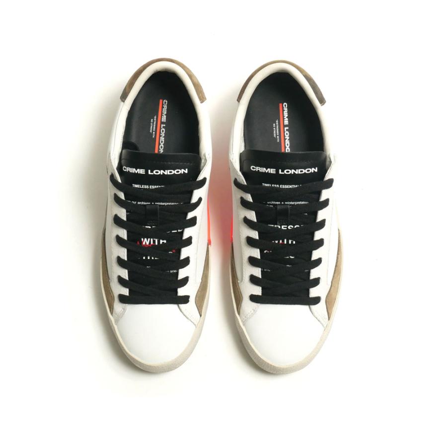 CRIME LONDON クライムロンドン メンズ DISTRESSED スニーカー レザー 