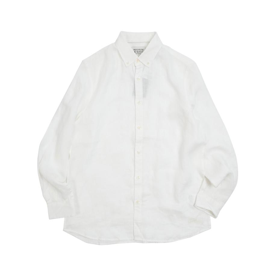 【10%OFFセール】SCOTCH&SODA スコッチアンドソーダ リネン シャツ メンズ 長袖 シャツ オフホワイト ブラック S M L XL 210-31403 | SCOTCH＆SODA | 01
