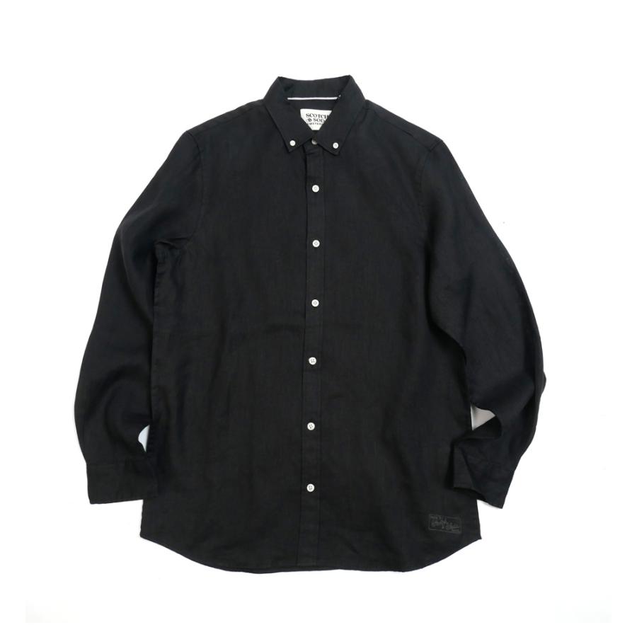 【10%OFFセール】SCOTCH&SODA スコッチアンドソーダ リネン シャツ メンズ 長袖 シャツ オフホワイト ブラック S M L XL 210-31403 | SCOTCH＆SODA | 07