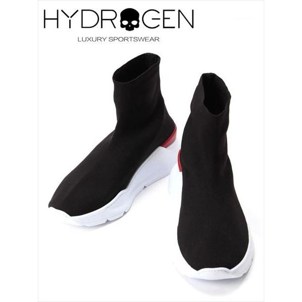 HYDROGEN ハイドロゲン ランニングシューズ TRICOT RUNNING 210-77582001-150 ブラック 国内正規品
