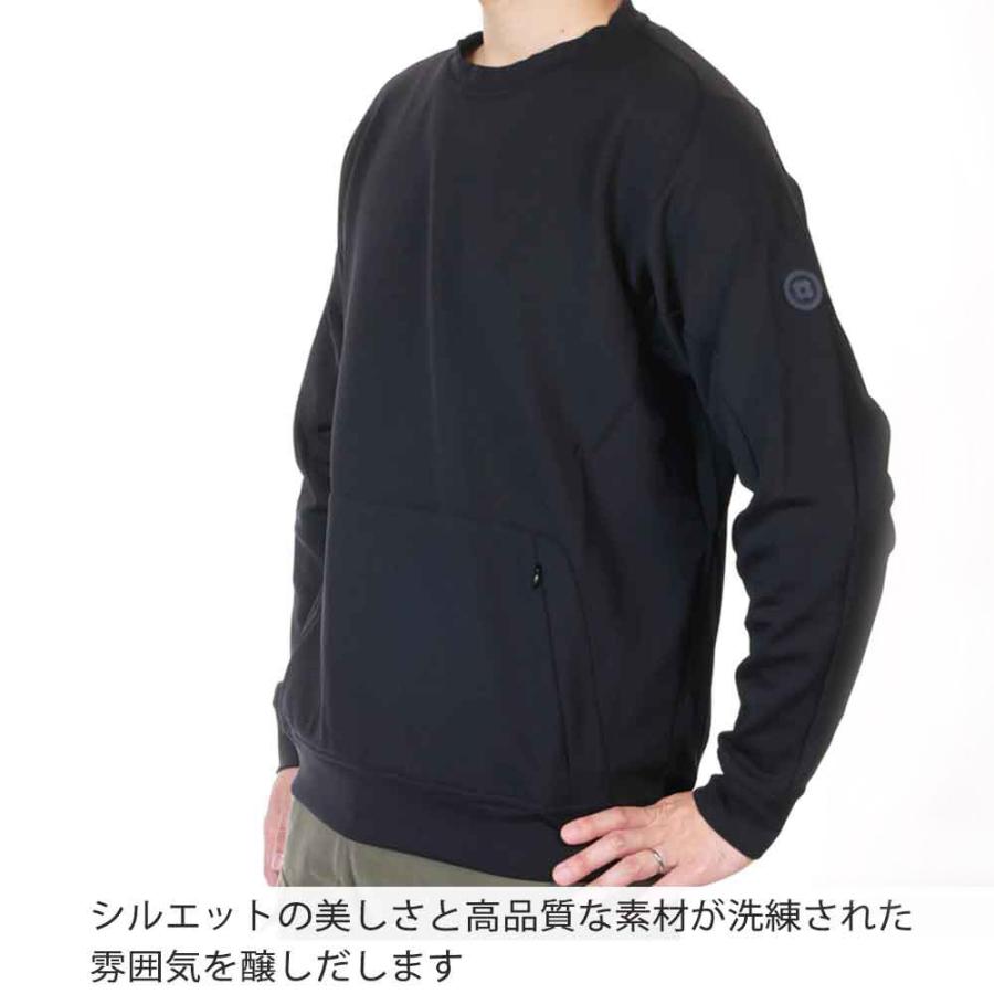 LARDINIラルディーニ メンズ ラウンドネック ジャージ 長袖 カットソー ロンT EasyWear ストレッチ 2116-25285731 ブラック 国内正規品｜up-avanti｜02