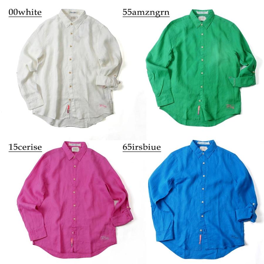 SCOTCH&SODA スコッチアンドソーダ メンズ リネン 長袖シャツ シンプル 292-71406 ブルー グリーン ピンク ホワイト 国内正規品 | SCOTCH＆SODA | 22