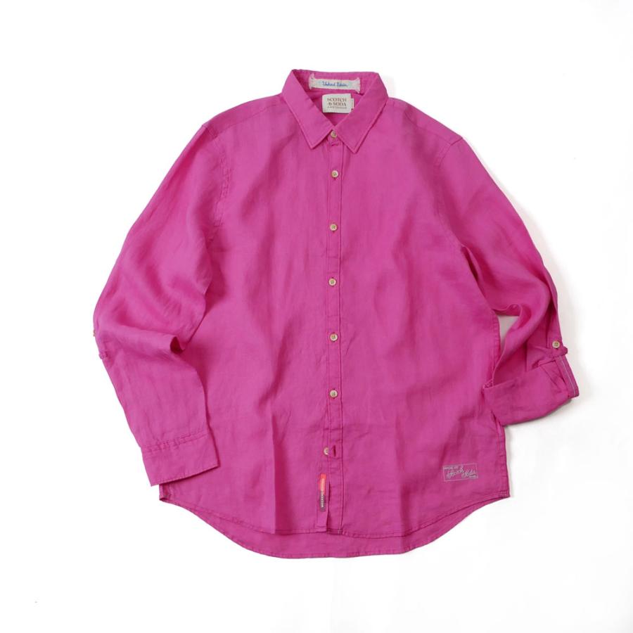 SCOTCH&SODA スコッチアンドソーダ メンズ リネン 長袖シャツ シンプル 292-71406 ブルー グリーン ピンク ホワイト 国内正規品 | SCOTCH＆SODA | 06