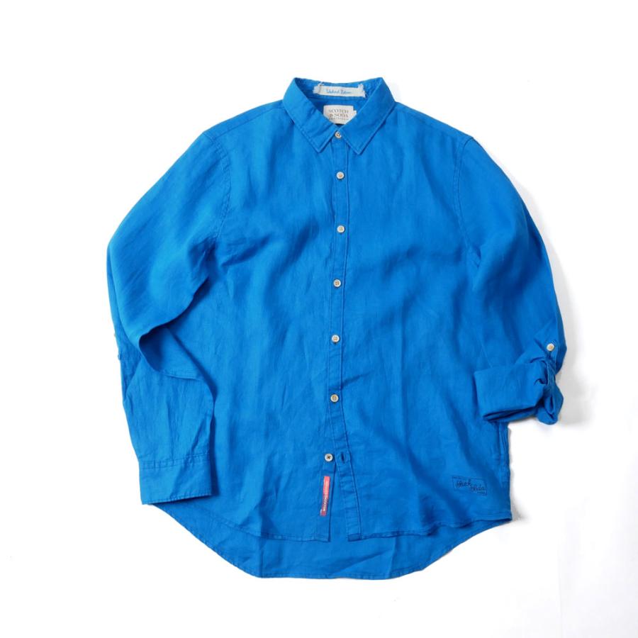 SCOTCH&SODA スコッチアンドソーダ メンズ リネン 長袖シャツ シンプル 292-71406 ブルー グリーン ピンク ホワイト 国内正規品 | SCOTCH＆SODA | 07