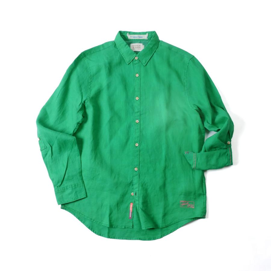 SCOTCH&SODA スコッチアンドソーダ メンズ リネン 長袖シャツ シンプル 292-71406 ブルー グリーン ピンク ホワイト 国内正規品 | SCOTCH＆SODA | 08