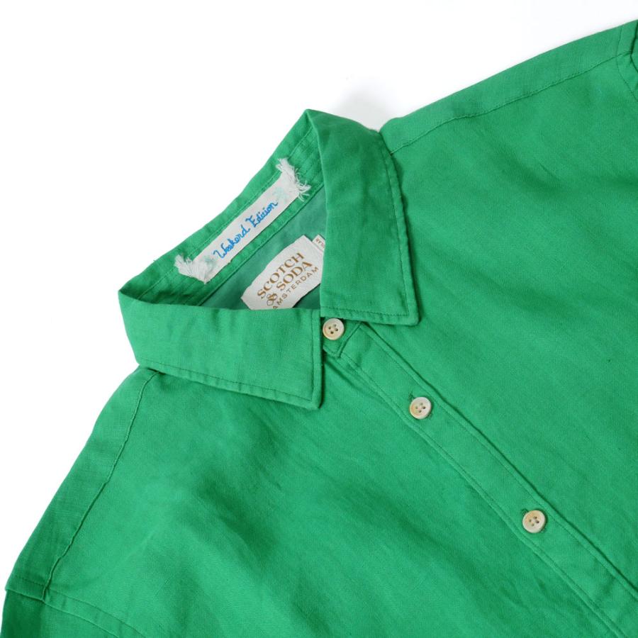 SCOTCH&SODA スコッチアンドソーダ メンズ リネン 長袖シャツ シンプル 292-71406 ブルー グリーン ピンク ホワイト 国内正規品 | SCOTCH＆SODA | 09