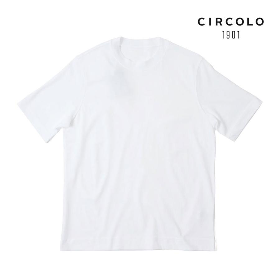 CIRCOLO 1901（チルコロ 1901） メンズ モックネック カットソー 半袖 