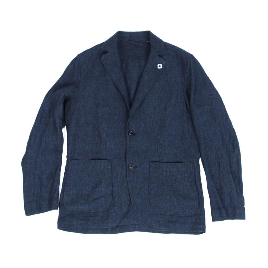 LARDINI ラルディーニ メンズ リネン シャツジャケット LARDINI ラルディーニ メンズ リネン シャツジャケット