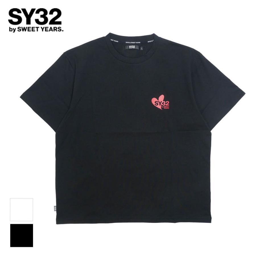 SY32 by SWEET YEARS エスワイ32 バイ スウィートイヤーズ ハートミックス ロゴ 半袖 Tシャツ | SY32 by SWEET YEARS
