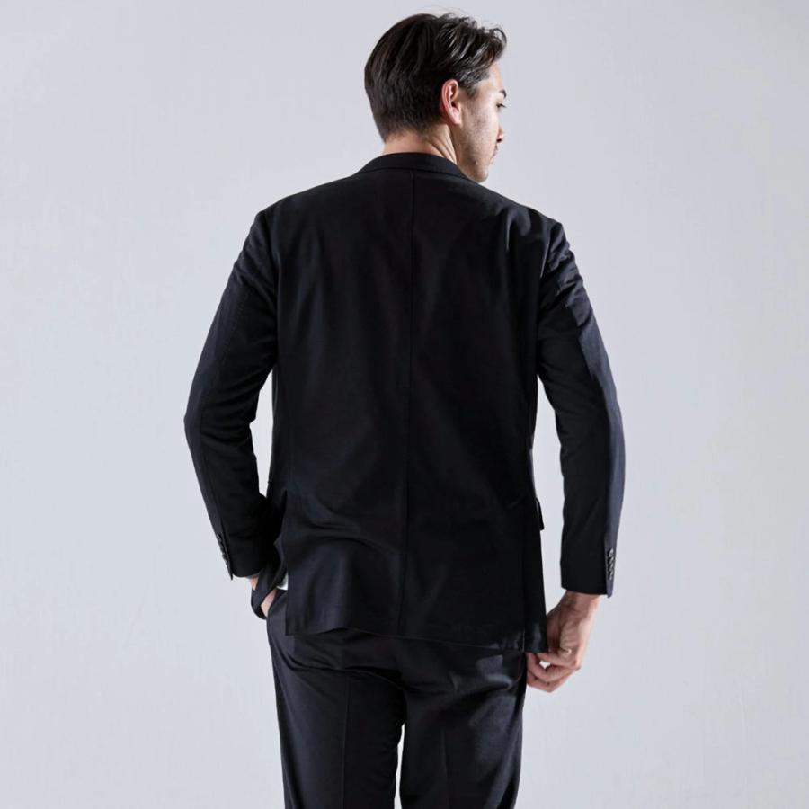 MOVB モーヴ Helix Wool Jersey Plain シングル2B テーラードジャケット ブラック 360202601の画像