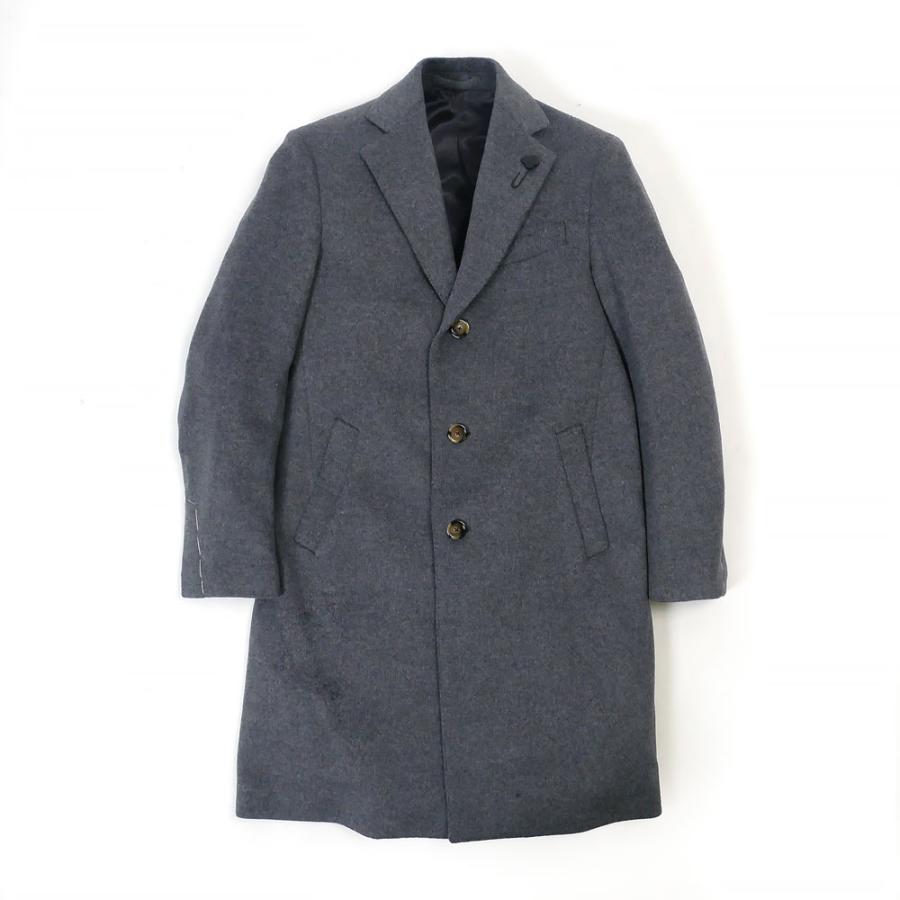 LARDINI ラルディーニ メンズ ウール チェスターコート グレー LARDINI ラルディーニ メンズ ウール チェスターコート グレー