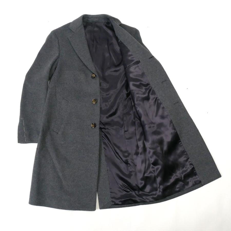 LARDINI ラルディーニ メンズ ウール チェスターコート グレー LARDINI ラルディーニ メンズ ウール チェスターコート グレー