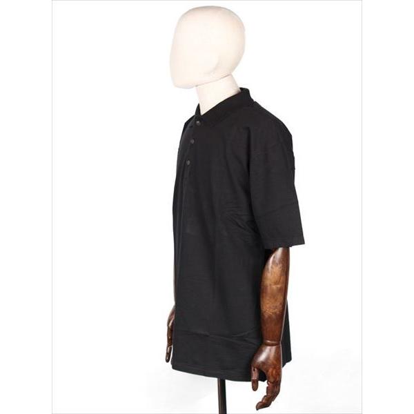 KURO クロ SEERSUCKER POLO SHITS シアサッカー ポロシャツ ブラック