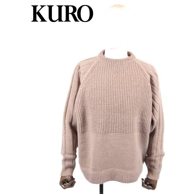 KURO クロ 7G CHANGE OVERED CREW NECK SWEATER クルーネックニット 