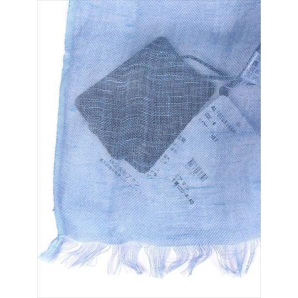 Altea アルテア ダイヤ柄 ストール 薄手 ブルー×ホワイト