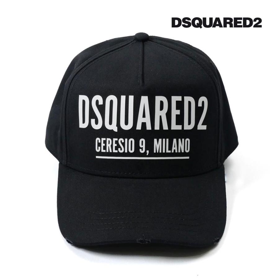 DSQUEARED2 MILANO ディースクエアード　キャップ　ブラック DSQUEARED2 MILANO ディースクエアードキャップブラック