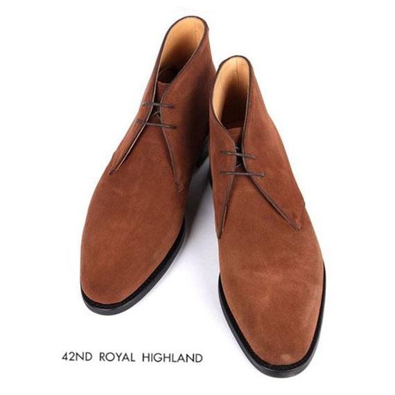 42ND ROYAL HIGHLAND フォーティーセカンドロイヤルハイランド デザートブーツ 2H スエード レザー 革靴 紳士靴 ブラウン