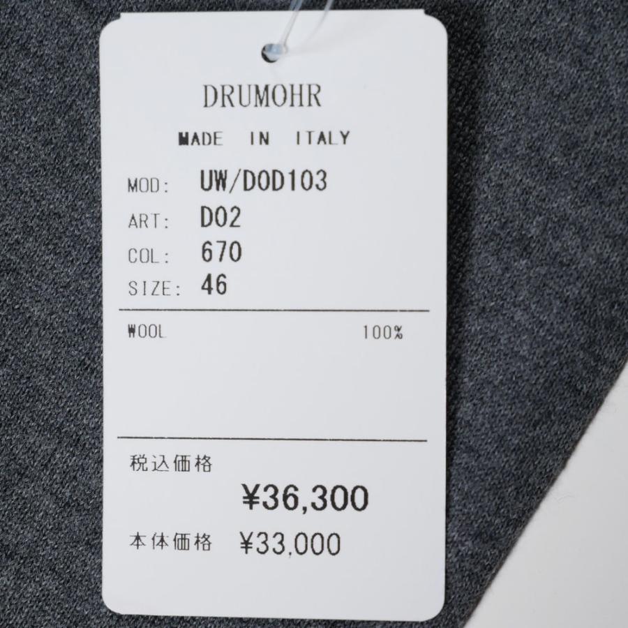 DRUMOHR（ドルモア） 長袖 クルーネックニットセーター メリノウール