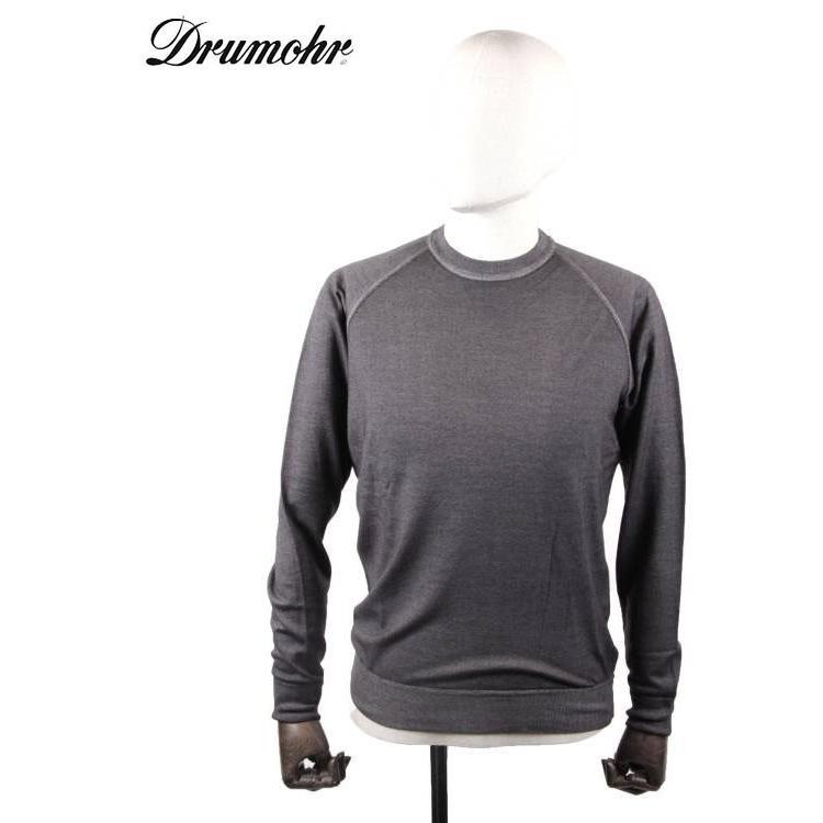 【セール】DRUMOHR ドルモア MODERN モダン ハイゲージクルーネックニット Super140's メリノウール D0D200A-D07 GRAY グレー 国内正規品
