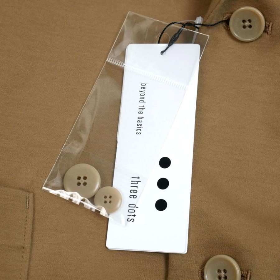 three dots（スリー ドッツ） クリーミー ダブルニット ジャケット