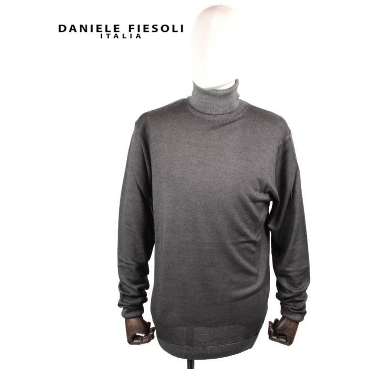 DANIELE FIESOLI ハイゲージ タートルネックニットセーター ウール DF0005 グレー 国内正規品
