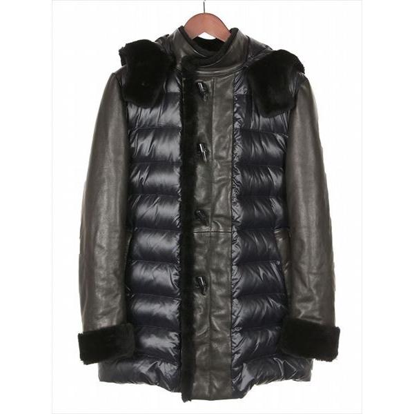 【セール】EMMETI エンメティ 羊革 ラムレザー ムートン トグル留め ダウンジャケット ブラック GIULIANO MERI 国内正規品 | EMMETI | 11