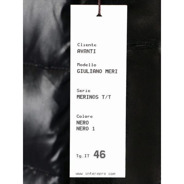 【セール】EMMETI エンメティ 羊革 ラムレザー ムートン トグル留め ダウンジャケット ブラック GIULIANO MERI 国内正規品 | EMMETI | 15