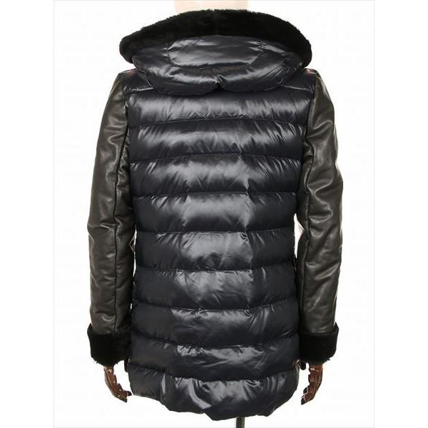 【セール】EMMETI エンメティ 羊革 ラムレザー ムートン トグル留め ダウンジャケット ブラック GIULIANO MERI 国内正規品 | EMMETI | 03