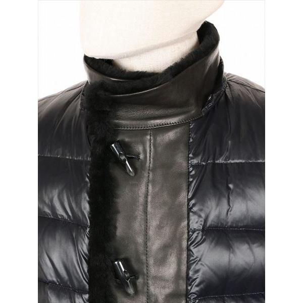 【セール】EMMETI エンメティ 羊革 ラムレザー ムートン トグル留め ダウンジャケット ブラック GIULIANO MERI 国内正規品 | EMMETI | 05
