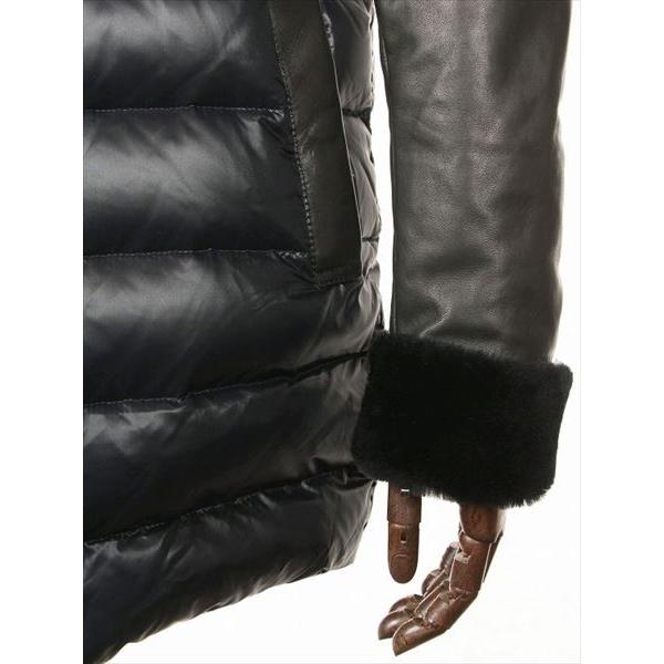 【セール】EMMETI エンメティ 羊革 ラムレザー ムートン トグル留め ダウンジャケット ブラック GIULIANO MERI 国内正規品 | EMMETI | 07
