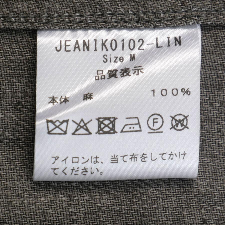 Jeanik ジーニック 2ndモデル Gジャンタイプ ジャケット リネン 墨染め S M L XL jeanik0102-linの画像
