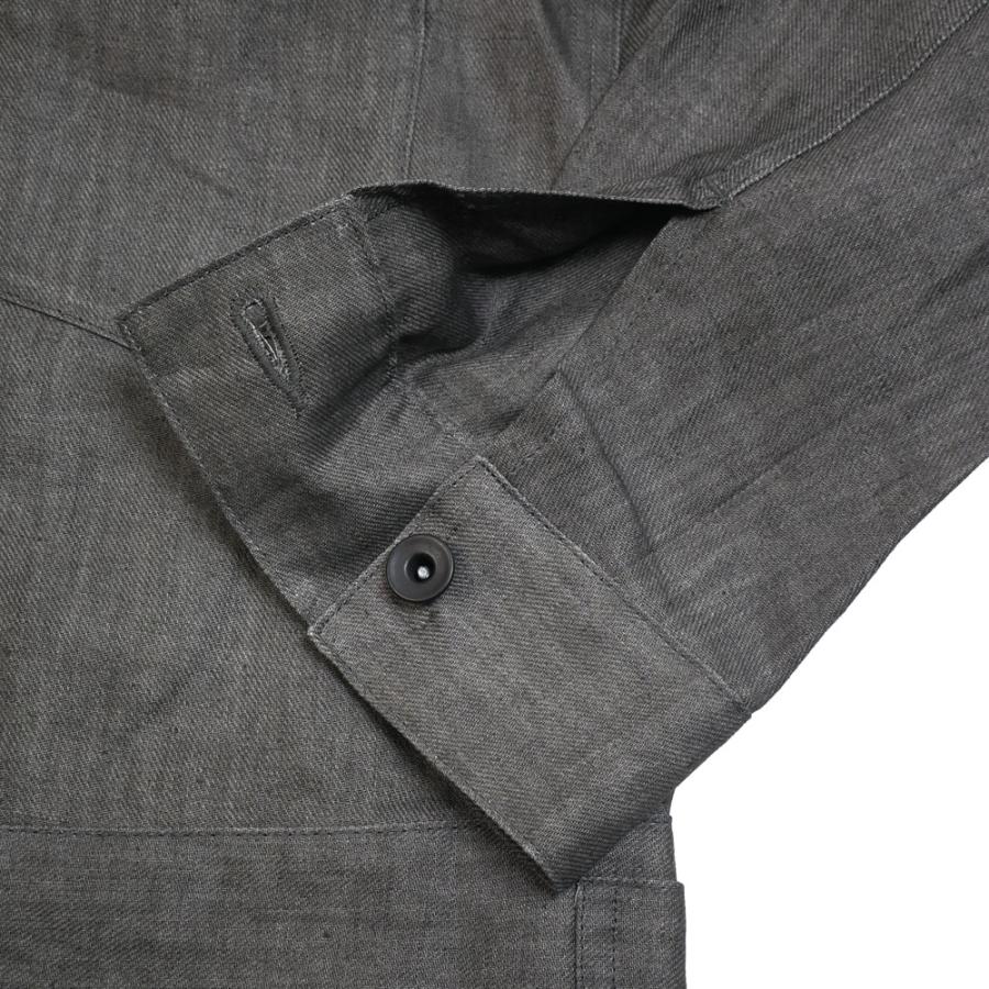 Jeanik ジーニック 2ndモデル Gジャンタイプ ジャケット リネン 墨染め S M L XL jeanik0102-linの画像