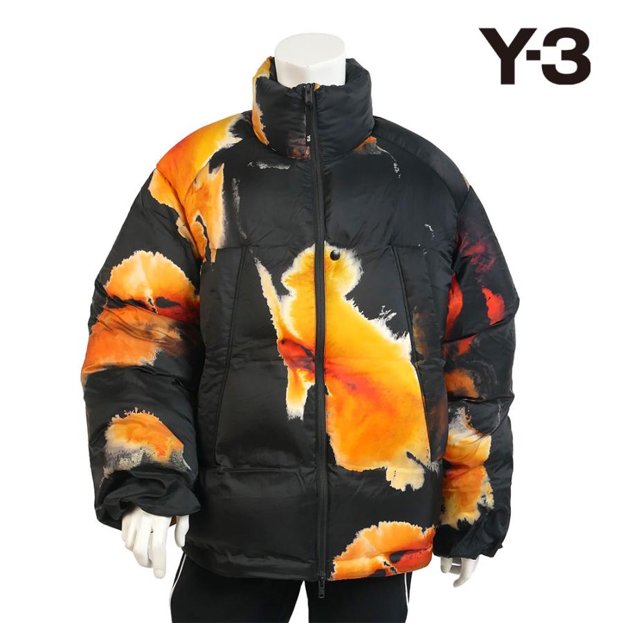 Y-3 ワイスリー ダウンジャケット マルチブラック M Y3 AOP PUFFER