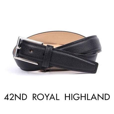 【セール】42nd ROYAL HIGHLAND フォーティーセカンドロイヤルハイランド カーフベルト カーフレザーベルト ブラック KB06ST-01 国内正規品 | 42ND ROYAL HIGHLAND