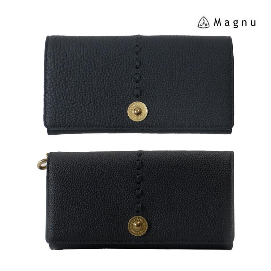 Magnu マヌー ロング ウォレット 長財布 レザー 本革 ブラック