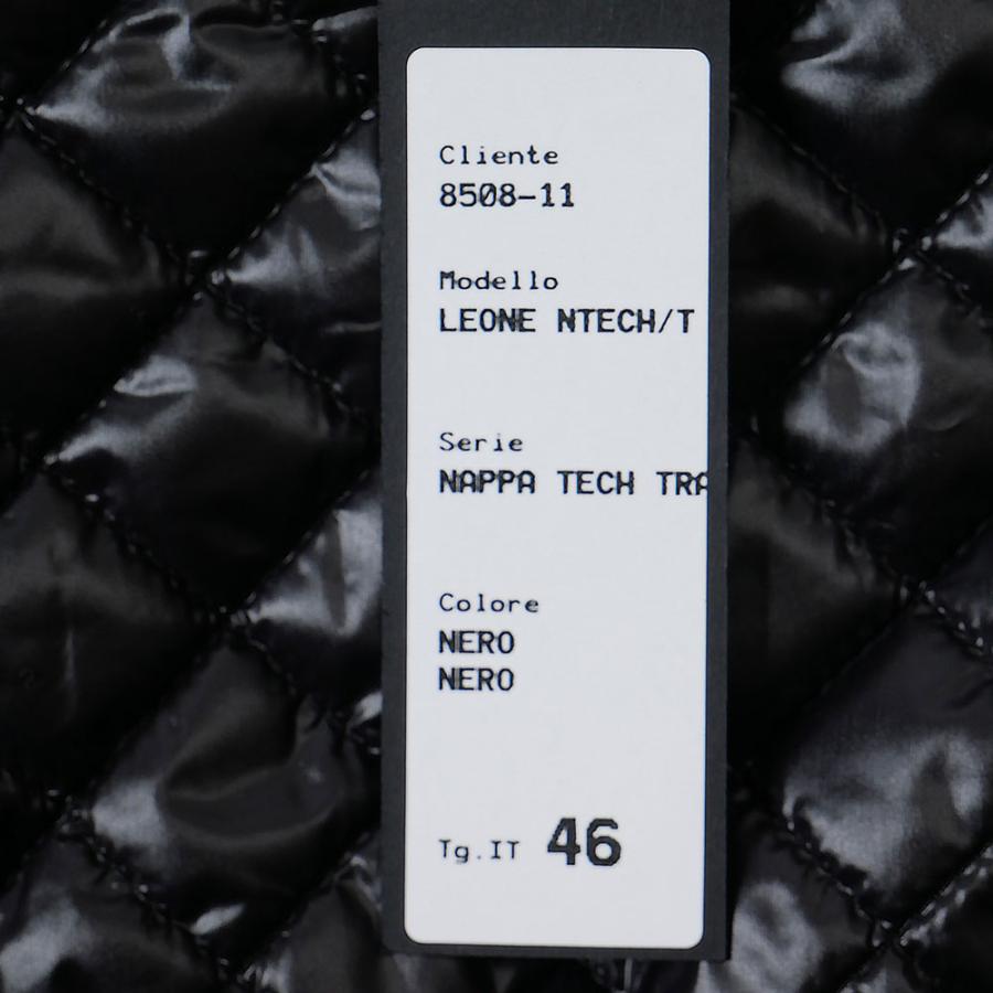EMMETI エンメティ メンズ LEONE レオーネ パーカー ブルゾン ナッパレザー フーディー ゴルフ 羊革 本革 ブラック 国内正規品の画像