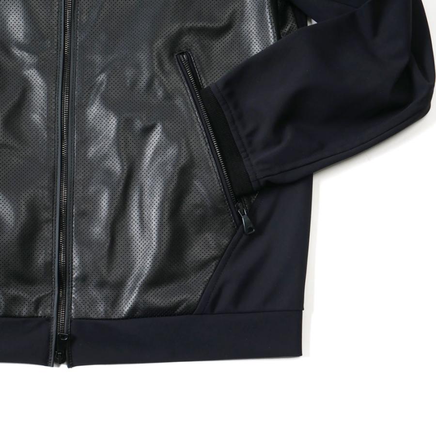 EMMETIエンメティラムレザー切り替えパーカー エンメティ / EMMETI / 切り替え パーカー / ダウン × ムートン