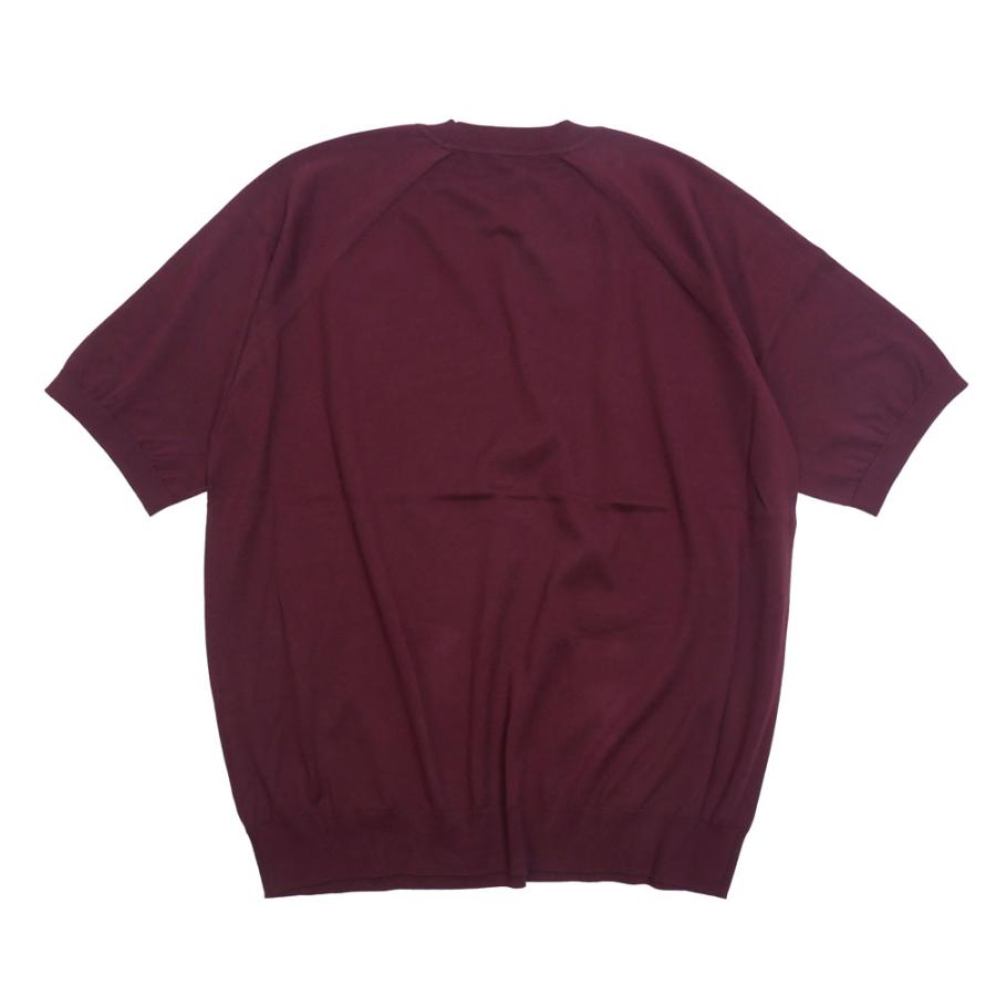 THREE DOTS スリードッツ 半袖 ニット Tシャツ エクリュ ボルドー S M L lk101m | three dots | 06