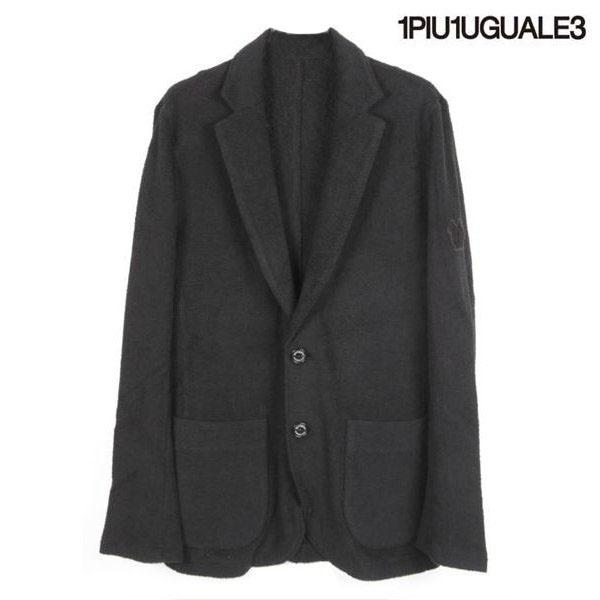 1piu1uguale3 RERAX 2B JKT TSURI URAKE PILE 99 BLACK MRB368-COT251 吊裏毛パイル ニット テーラードジャケット ブラック 国内正規品 | 1 piu 1 uguale 3