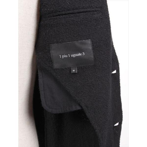 1piu1uguale3 RERAX 2B JKT TSURI URAKE PILE 99 BLACK MRB368-COT251 吊裏毛パイル ニット テーラードジャケット ブラック 国内正規品 | 1 piu 1 uguale 3 | 09